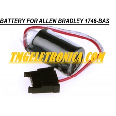 1746-BAS - Bateria Allen Bradley, BATTERY FOR ALLEN BRADLEY 1746-BAS Lithium PLC Computer Backup Battery, MicroLogix 1400,1500 1746BAS - 1746-BAS - BATERIA Replacement,PLC/ CLP Allen Bradley(conector Preto)